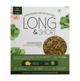 Long & Short Veggie Pasta Powered With Spinach Penne  Box  250 grams